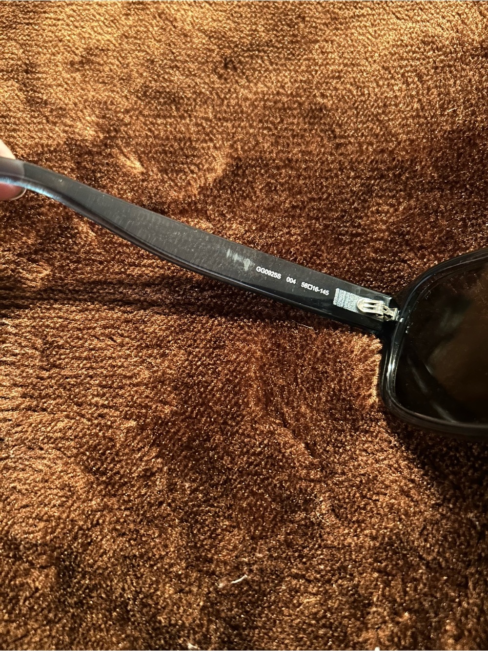 Gucci Black Dark Blue Frame Sunglasses - Picture 4 of 5